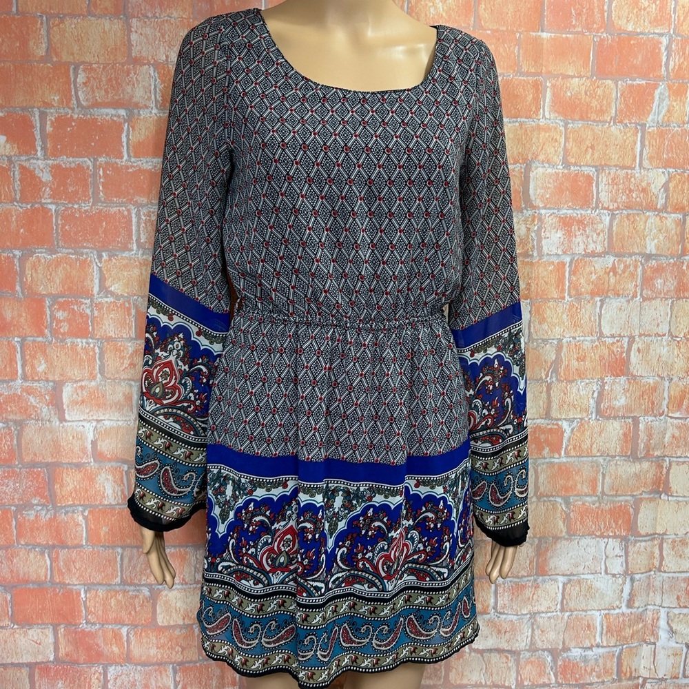 Rue21 Floral Chiffon Long Sleeve Dress